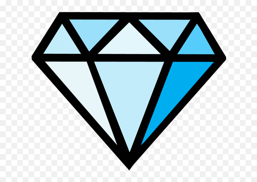 Diamond Drawing - Blue Diamond Drawing Emoji,Diamond Emoji Transparent