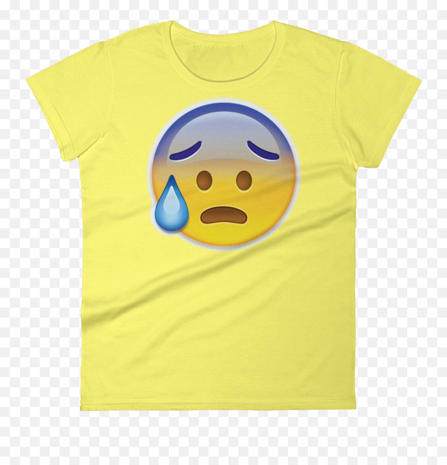 Face With Open Mouth And Cold Sweat - Smiley Emoji,Emoji Clothes For Women