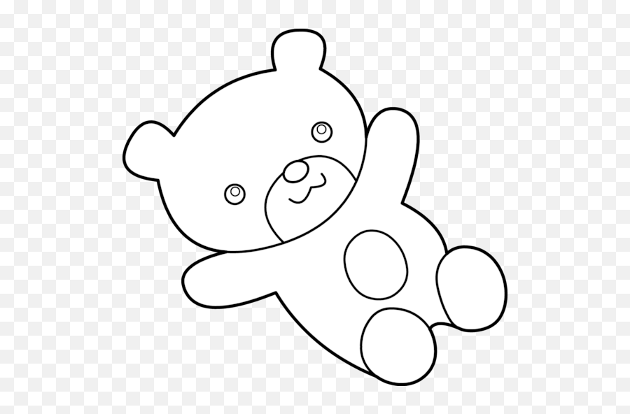 Teddy Bear Pic Black And White Teddy - Teddy Bear Coloring Clipart Emoji,Bear Black And White Emoji