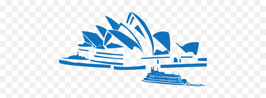 Vector Illustration Of Sydney Opera - Sydney Opera House Stencil Emoji,Emoji Statue Of Liberty