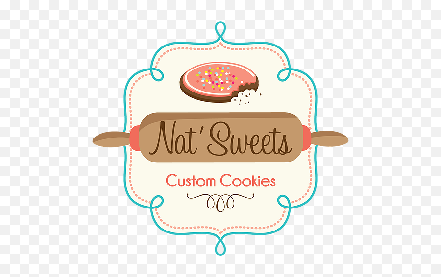 Natsweets Cookies Custom Cookies Santee - Logo Cookies Vintage Png Emoji,Emoji Cookie Cake