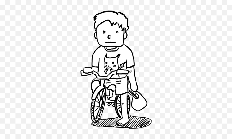 The Grumpy Kids By Worathiti Manosroi - Cartoon Emoji,Emoji Bike And Arm
