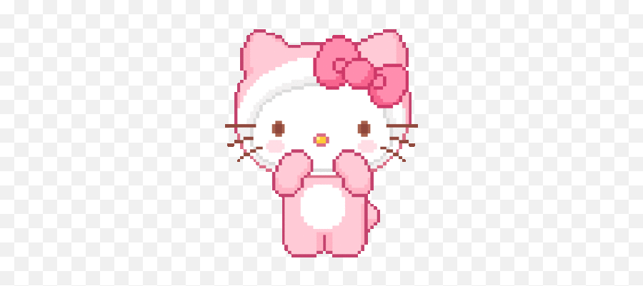 Hello Kitty Emoticons - Hello Kitty Moving Gif Emoji,Kitty Emojis