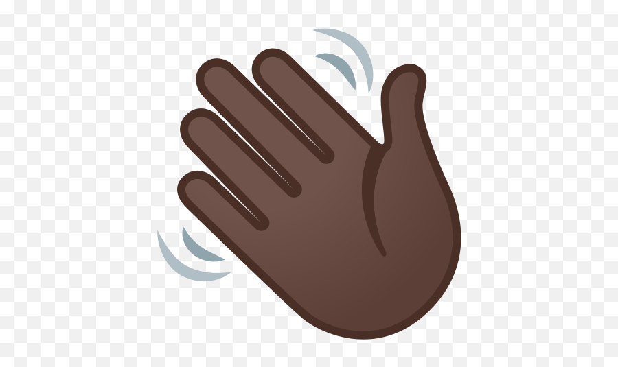 Waving Hand Dark Skin Tone Emoji - Wawing Hand,Hand Emoji Png
