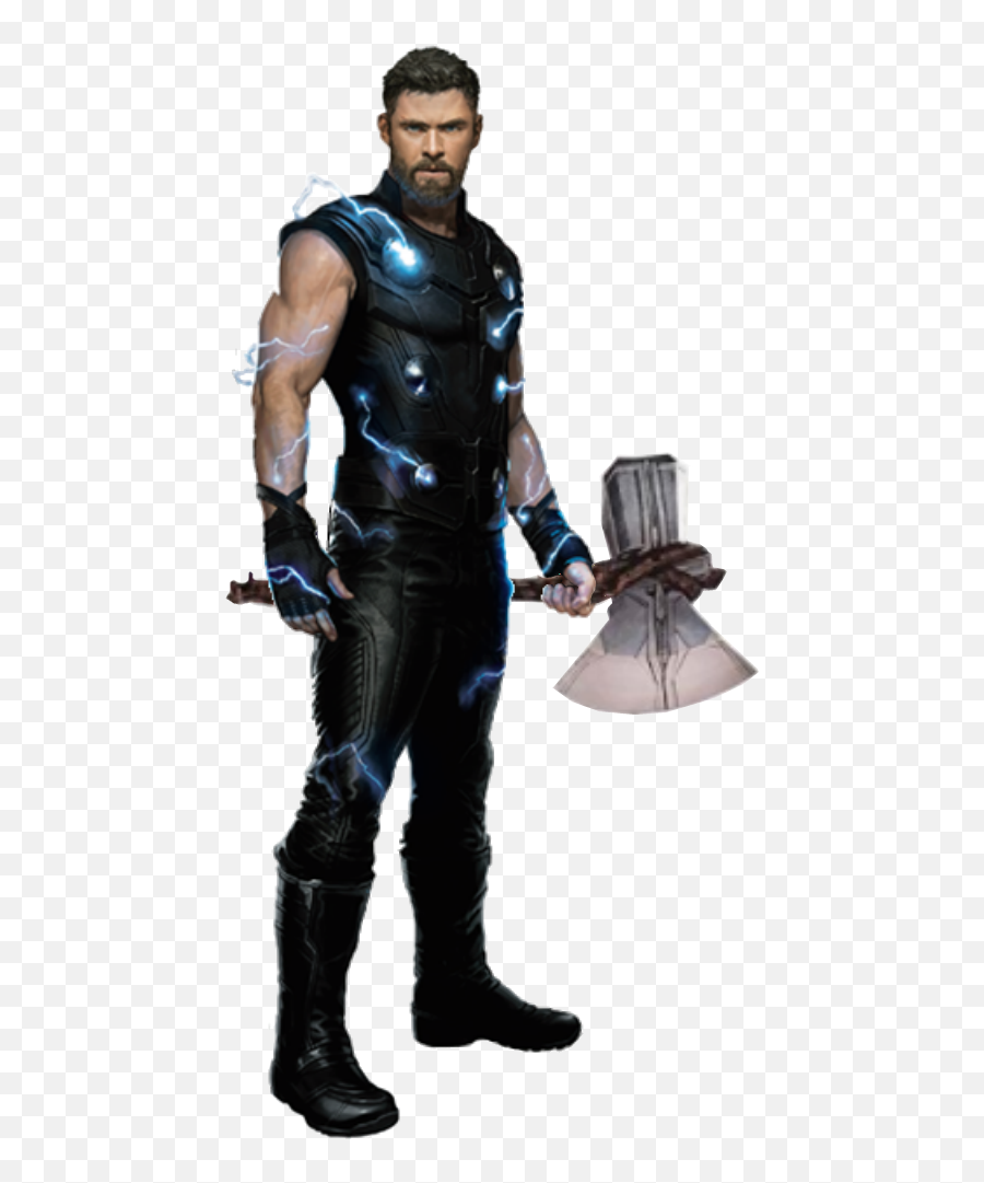 Chris Hemsworth Avengers Infinity War Thor Thanos Groot - Thor With Stormbreaker Transparent Emoji,Thanos Emoji