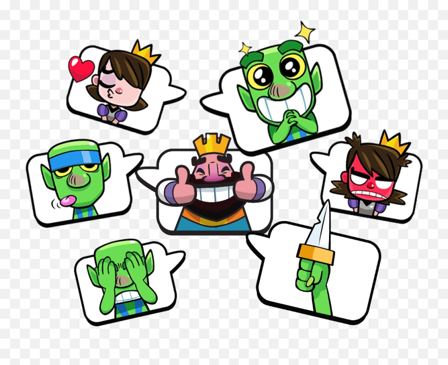 Download Clash Royale Goblin Emotes Gif - Clash Royale New Emotes Png Emoji,Goblin Emoji