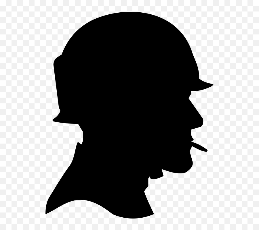 Free Military Army Vectors - Soldier Head Silhouette Emoji,Blow Emoji