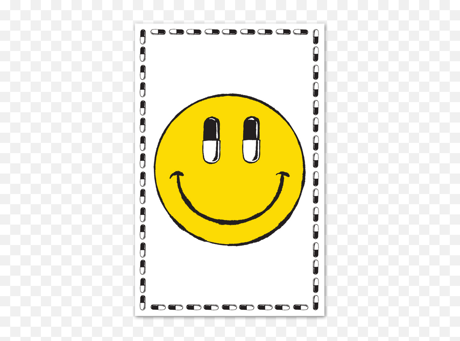 Happy Pills Print - Happy Emoji,Pill Emoticon