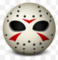 Jason Hockey Mask Icon Png Clipart Image - Jason Icon Emoji,Mask Emoji