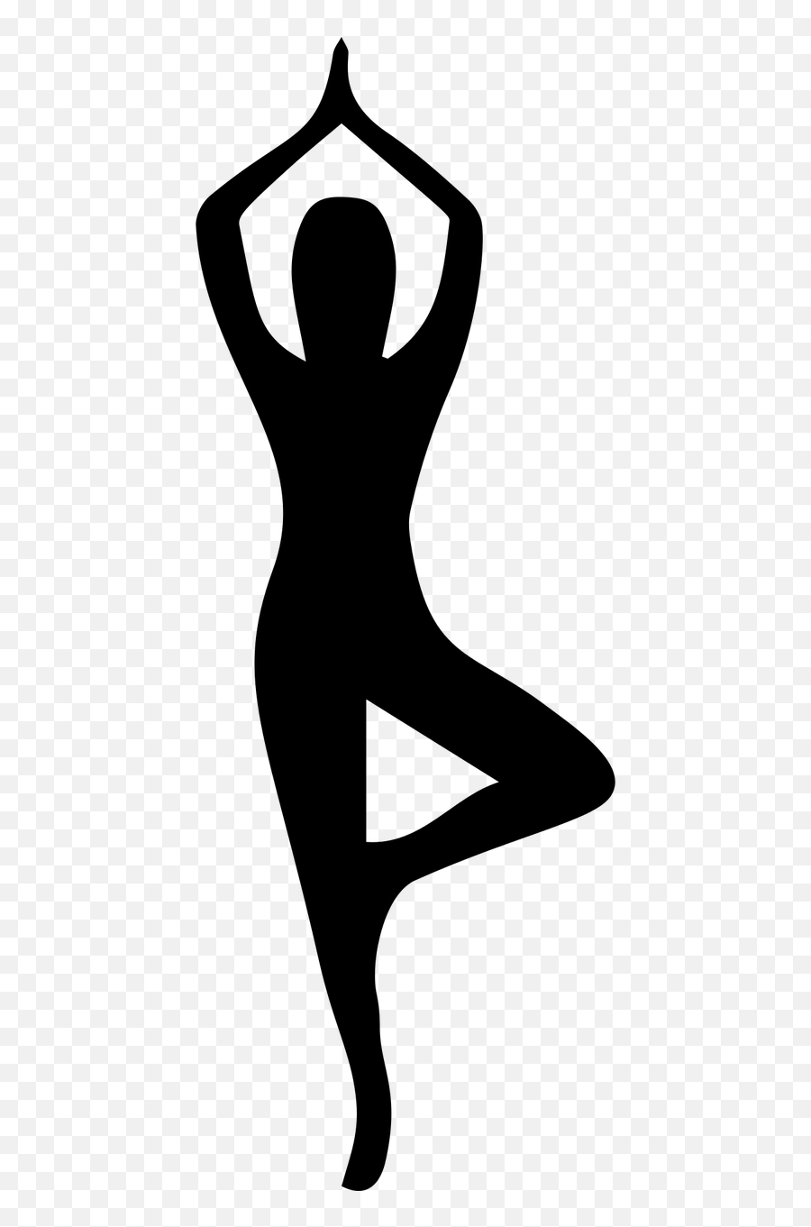 Exercise Female Fitness Girl Health - Yoga Tree Pose Silhouette Emoji,Weight Lifting Emoji