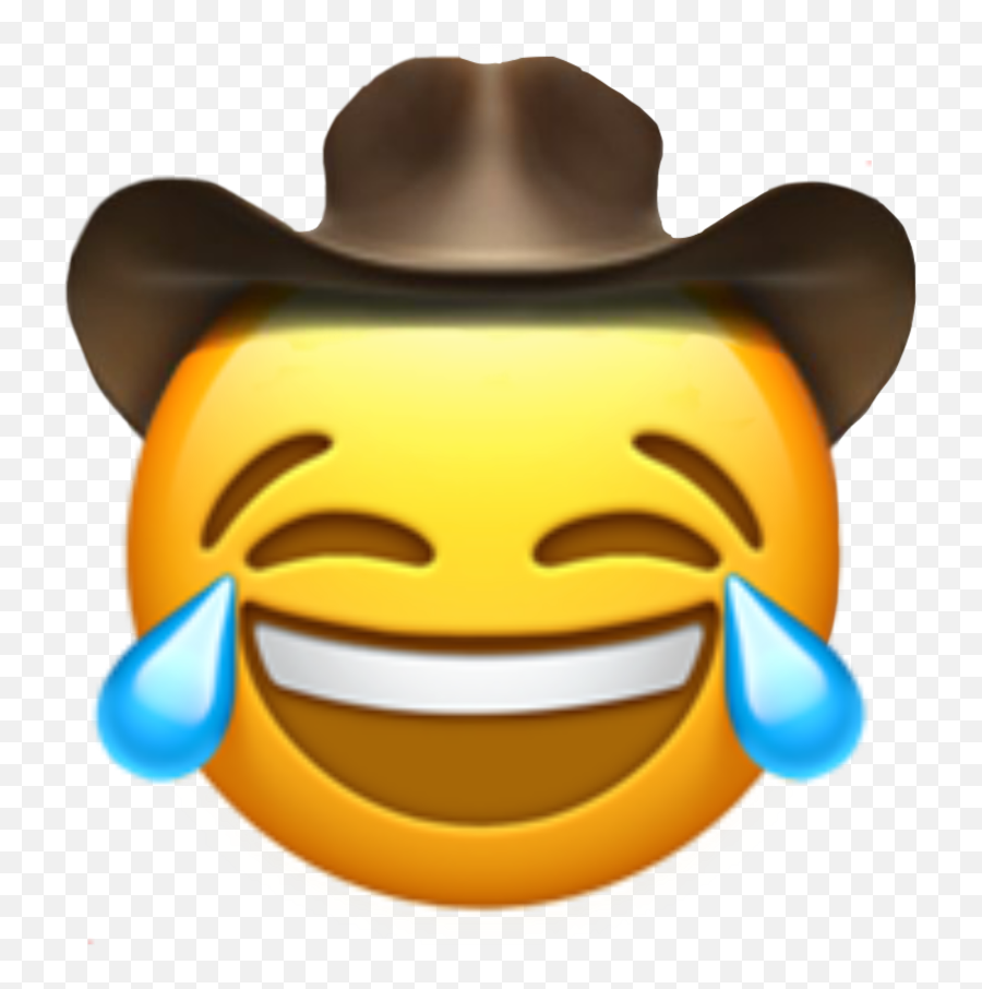 Cowboy Cowboyemoji Laughing Cryinglaughing Cryinglaughi - Laughing Cowboy Emoji,Laughing Emojis