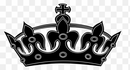 Queen Clipart Black And White - Vector King Crown Png Emoji