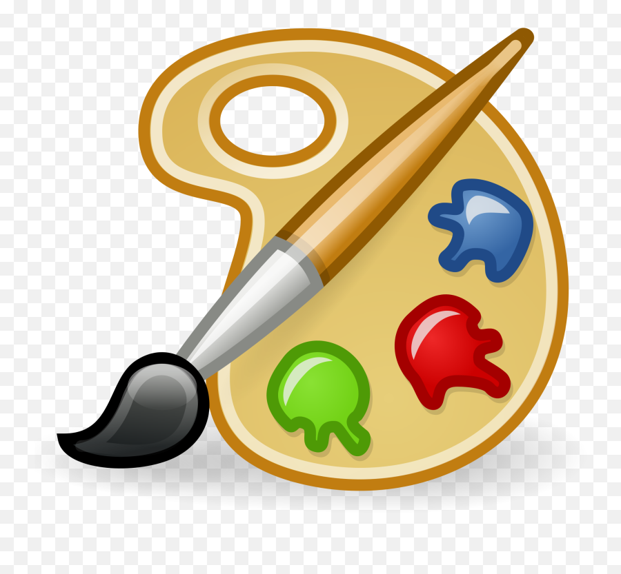 Paintbrush Clipart Paint Board - Paint Palette Clipart Png Emoji,Emoji Paint Brush