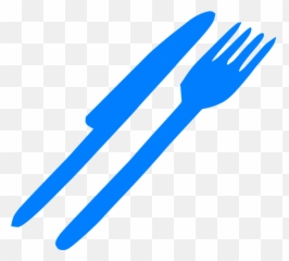 Free Fork Plate Vectors - Blue Knife Clipart Emoji