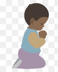Pray Clipart Prayer Hand Transparent Free - Black Boy Praying Emoji