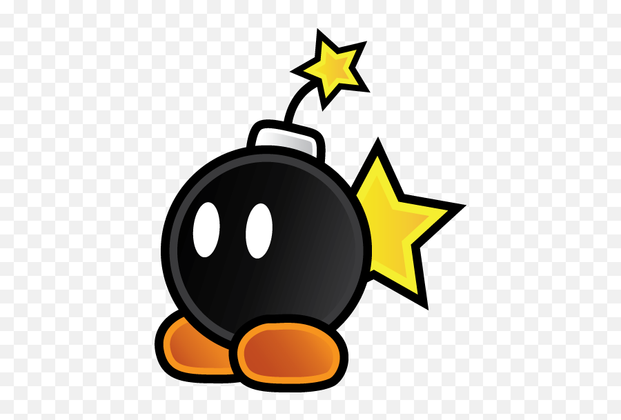 Mario Bomb Clipart - Bomb Omb Paper Mario Emoji,Shaka Emoji