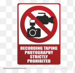 RECORDING TAPING PHOTOGRAPHY STRICTLY PROHIBITED sign sticker - Photography Is Strictly Prohibited Emoji
