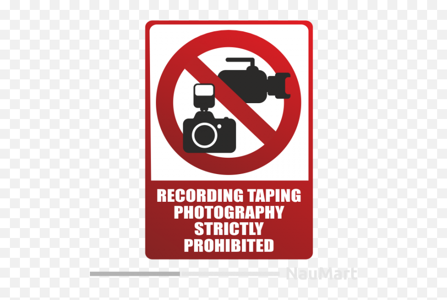 Recording Taping Photography Strictly Prohibited Sign Sticker - Photography Is Strictly Prohibited Emoji,High Voltage Emoji