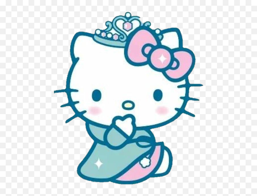 Hellokitty Hellokittysticker Princess Ka 1553554 - Png Cartoon Hello Kitty Princess Emoji,Princess Emoji Png