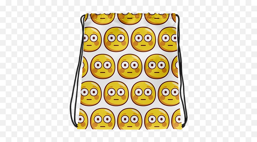 Shocked Emoji Drawstring Bag - Smiley,Schocked Emoji