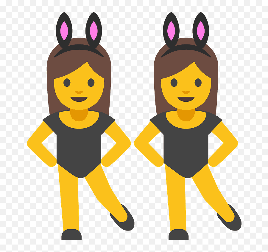 People With Bunny Ears Emoji Clipart Free Download - Men Bunny Ears Emoji,Emoji People