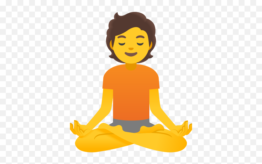 Person In Lotus Position Emoji - Android Yoga Emoji,Fitness Emoji