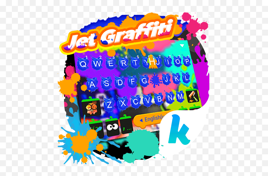 Jet Graffiti Keyboard Theme 10 Apk Download - Comikeyboard Dot Emoji,Samsung Grimace Emoji
