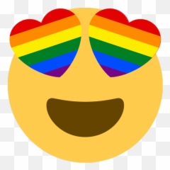 Hearteyespride - Discord Emoji Rainbow Heart Eyes Emoji,Heart Eye Emoji Transparent