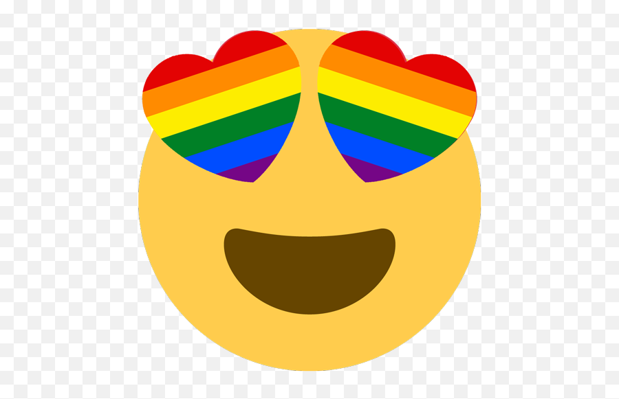 Hearteyespride - Discord Emoji Rainbow Heart Eyes Emoji,Heart Eye Emoji Transparent