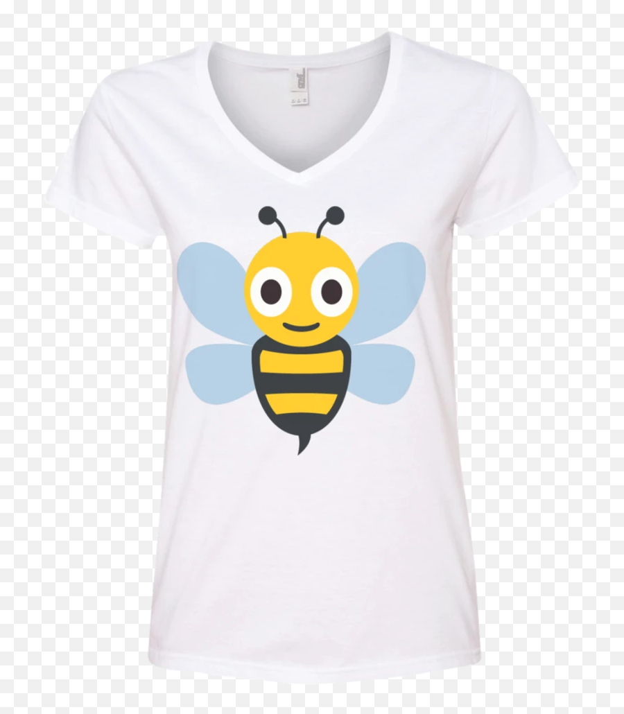 Ladies V - Honeybee Emoji,Emoji Bee