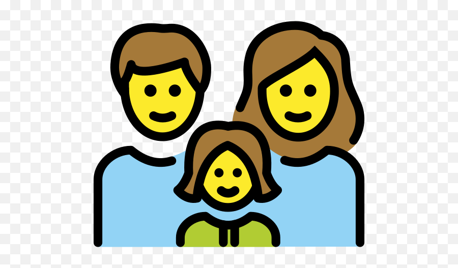 Family With Mother Father And Daughter - Woman Emoji,Mom Emoji