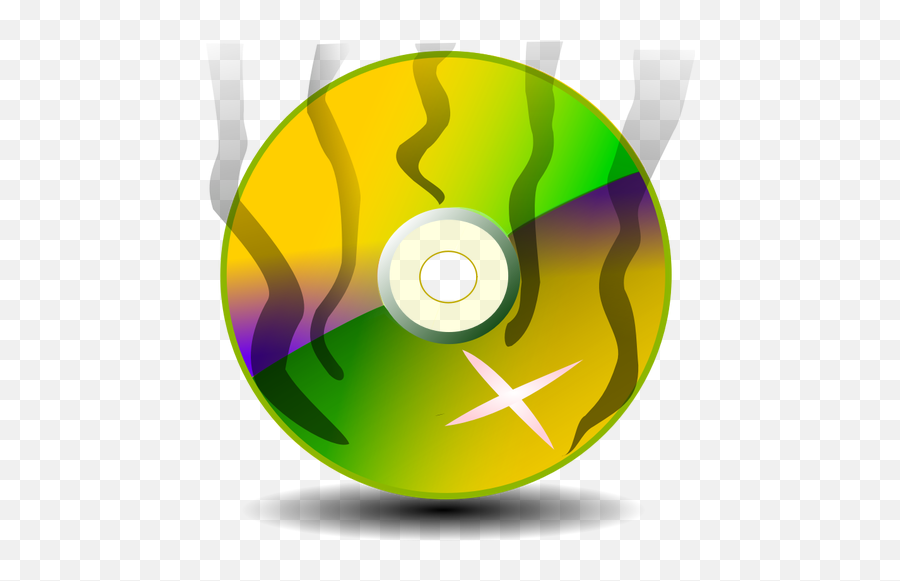 Vector Illustration Of Steaming Cd - Gravação Cd Png Emoji,Disc Golf Emoji