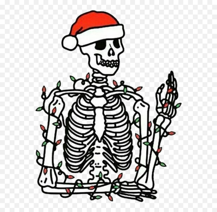 Tumblr Skeleton Bone Bones Skull Skulls - You Re Dead Inside But Christmas Emoji,Boy And Skull Emoji