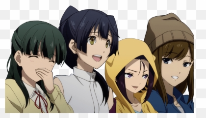 Download Laughing Girls Mayoiga Know Your Meme - Anime Smug Emoji