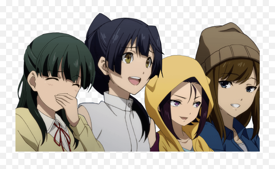 Download Laughing Girls Mayoiga Know Your Meme - Anime Girl Smug Anime Girl Laugh Emoji,Laughing Emoji Meme