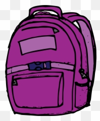 Clipart Homework Backpack - Purple Emoji