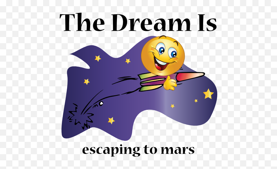 Mars Escape Dream Smiley Emoticon Clipart I2clipart - Dream Smiley Emoji,Tree Emoticon