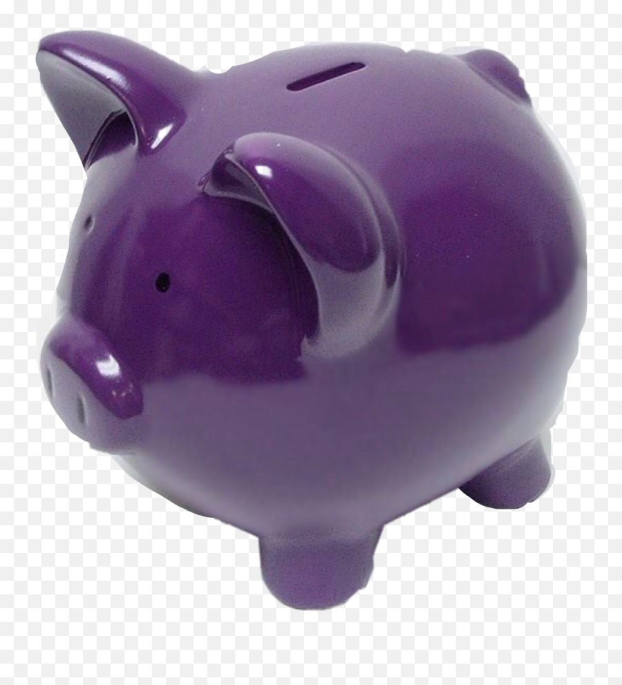 Purple Bank Piggy Freetoedit - Domestic Pig Emoji,Piggy Bank Emoji