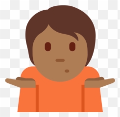 Person Shrugging Medium - dark Skin Tone Emoji