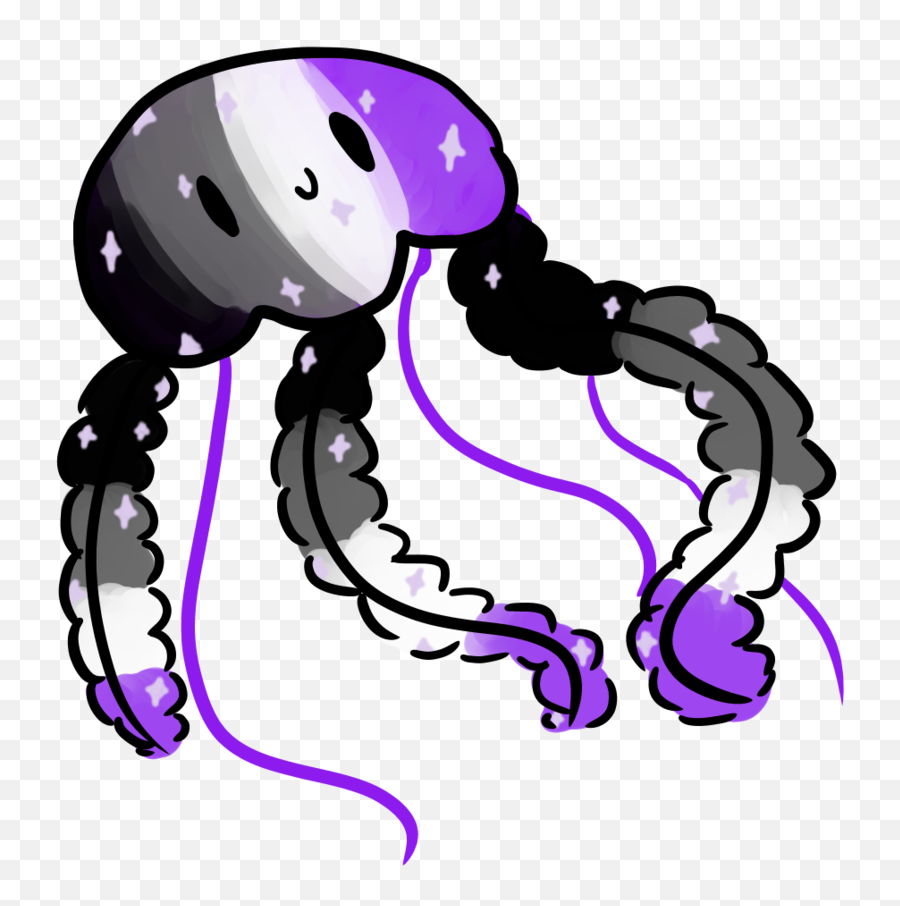 Jellyfish Clipart Ace - Asexual Jellyfish Png Download Asexual Jellyfish Emoji,Jellyfish Emoji