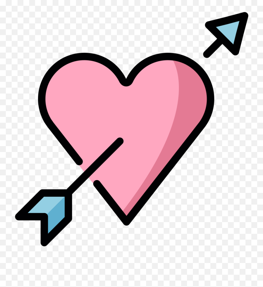 Openmoji - Love Logo With Arrow Emoji,Pink Heart Emoji Png