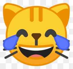 Cat With Tears Of Joy Emoji Clipart - Crying Laughing
