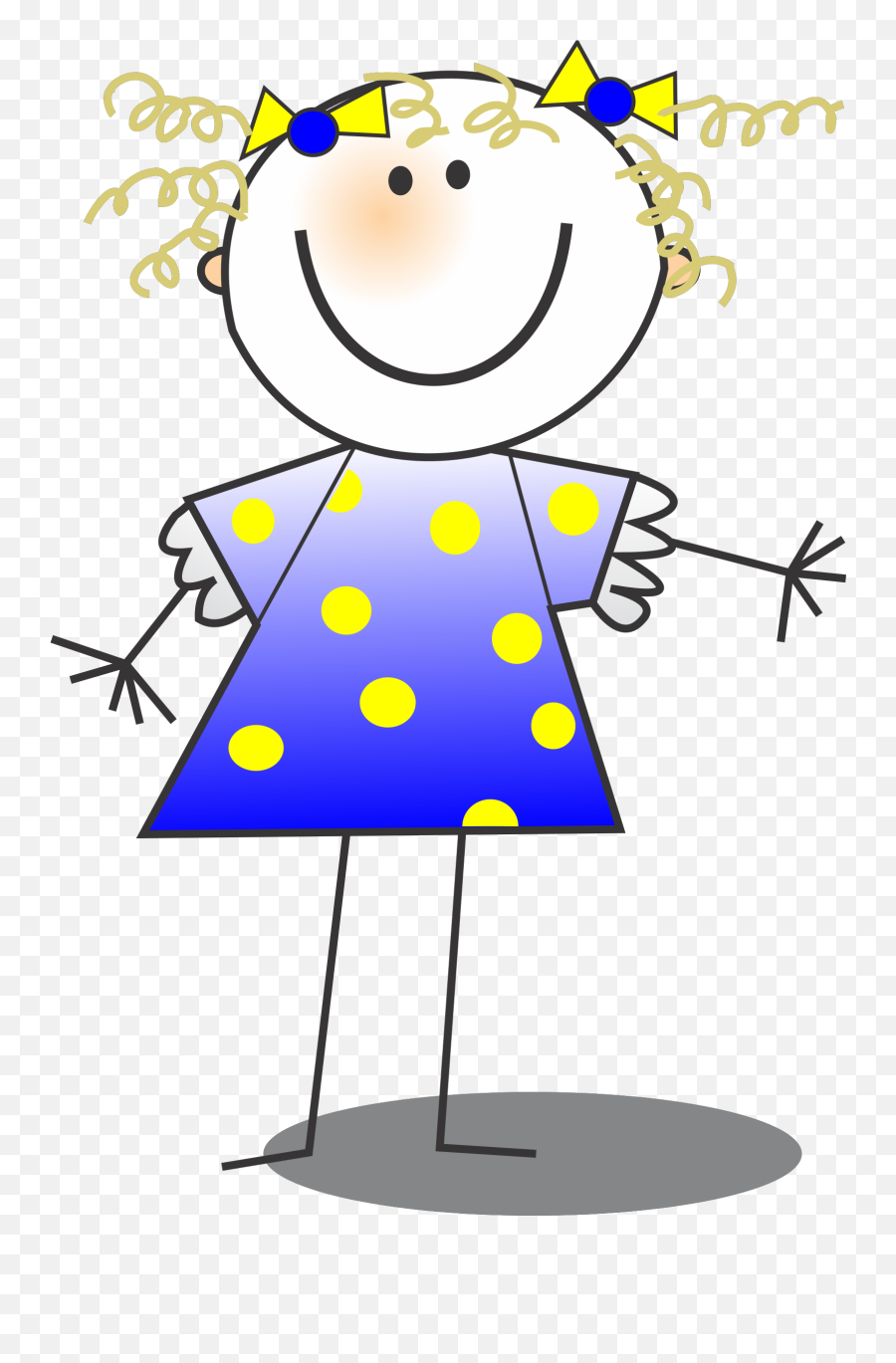 Blue Stick Figure Png Svg Clip Art For - Stick Figure Girl Clip Art Emoji,Emoji Stick Figure