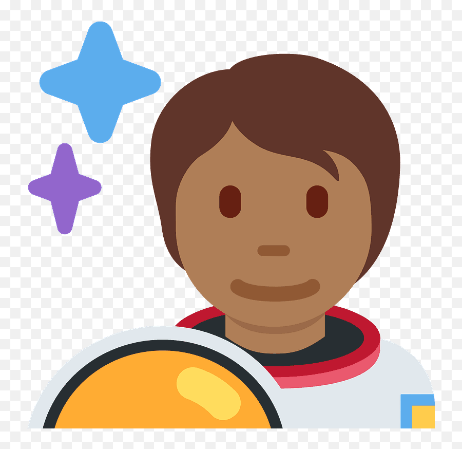 Ruce Emoji Clipart - Astronaut With Dark Skin Cartoon Girl,Dva Emoji