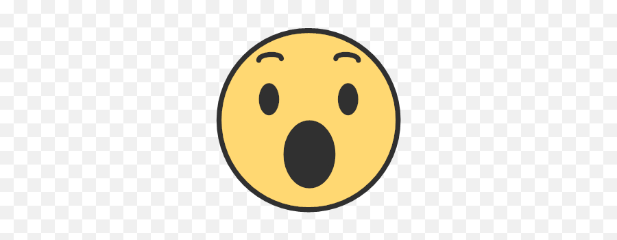 Facebook Reaction Shocked Emoji Icon,Shocked Emoji
