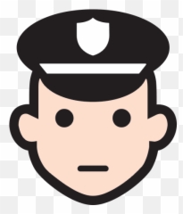 Police Emoji Transparent Png Clipart - Cartoon Officer Head