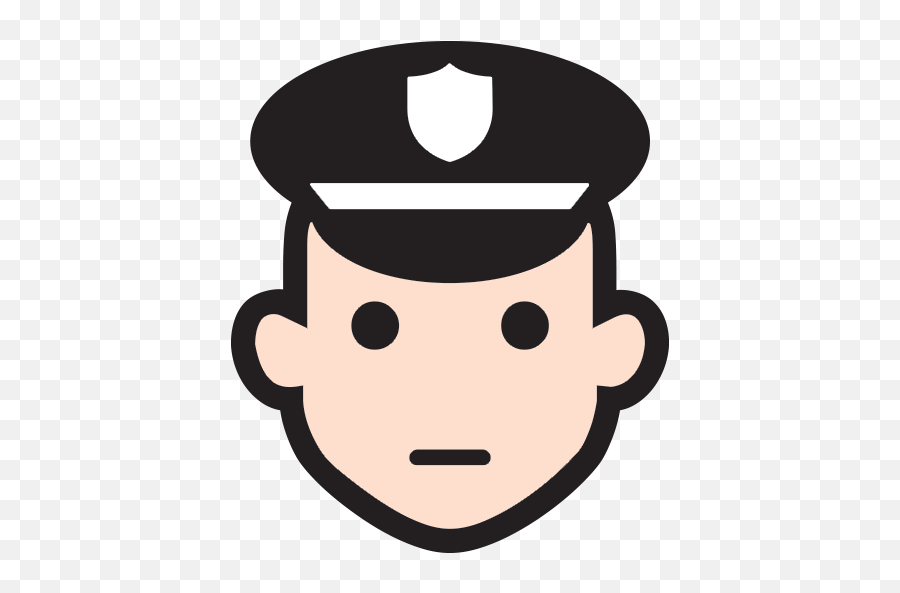 Police Emoji Transparent Png Clipart - Cartoon Police Officer Head,Emoji Police