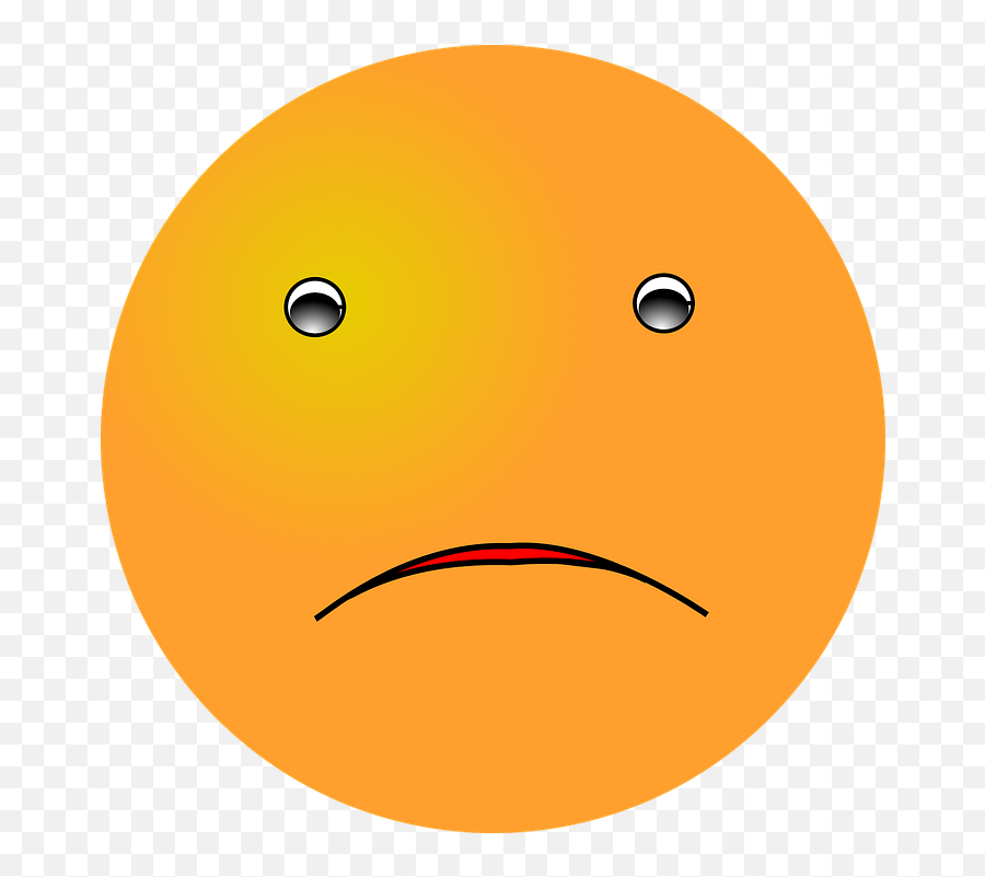 Free Sorrow Grief Illustrations - Smiley Orange Emoji,Think Emoji