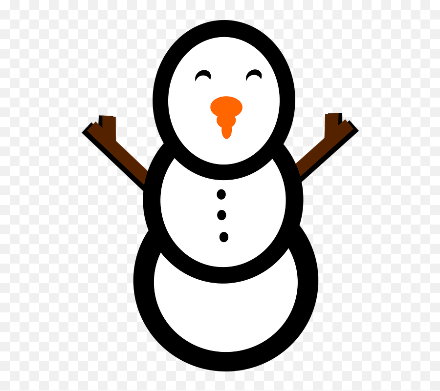 Free Snowman Winter Vectors - Simple Christmas Clipart Emoji,Snowflake Emoji