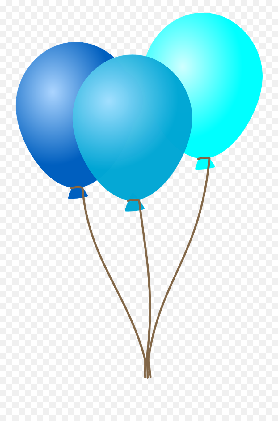 Birthday Party Balloons Blue Free - Blue Birthday Balloons Clipart Emoji,Birthday Balloon Emoji